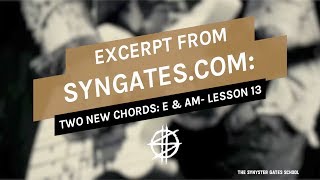 Two New Chords E Am - Lesson 13 - SynGates.com