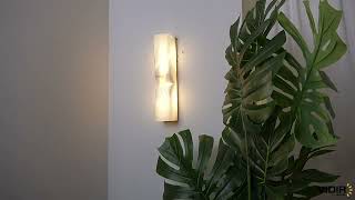 Rectangular Alabaster Essence Wall Sconce Highlights Elegant and Warm Lighting  #Vidirlighting