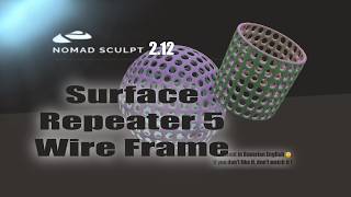 Nomad Sculpt - Surface Repeater 5 - Wireframe to Frame Mesh (V2.12 -18.10.2026)