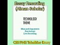 Technology Theme Recording | English Essay #css #ielts