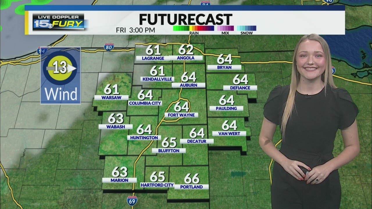 Scattered shower chances begin this evening - YouTube