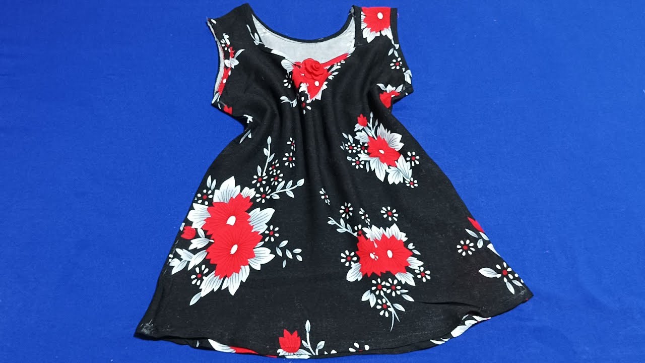 طريقة تفصيل وخياطة ♥️قندورة للبنات (1سنة)