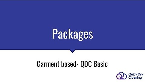 Packages: Garment based - QDC Basic
