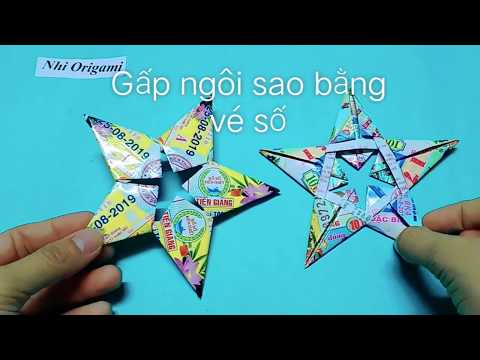 Video Cách gấp ngôi sao bằng vé số | nhiorigami | Origami |... - youtube
