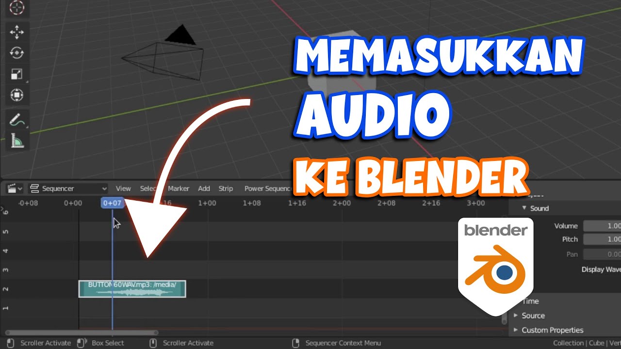 Tutorial Cara Memasukkan Audio di Blender - YouTube