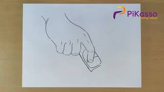 How to Draw Hand Holding Gun
