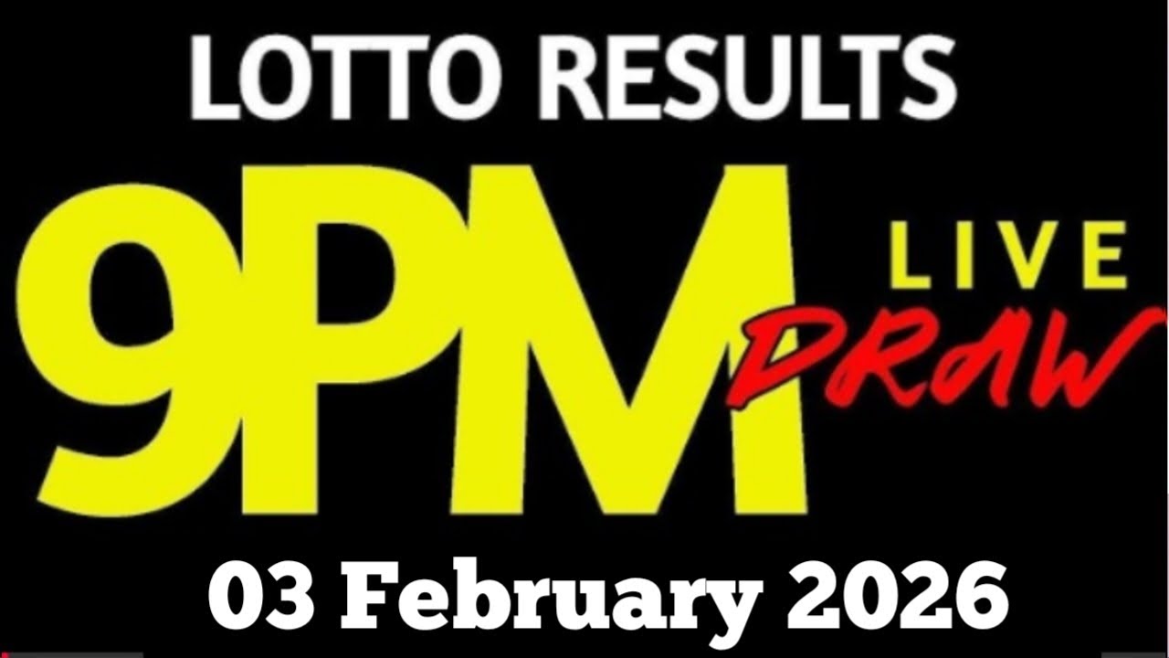 Lotto Result Today 9pm live draw 03 February 2026 9pm result today Swertres Ez2 PCSO live result
