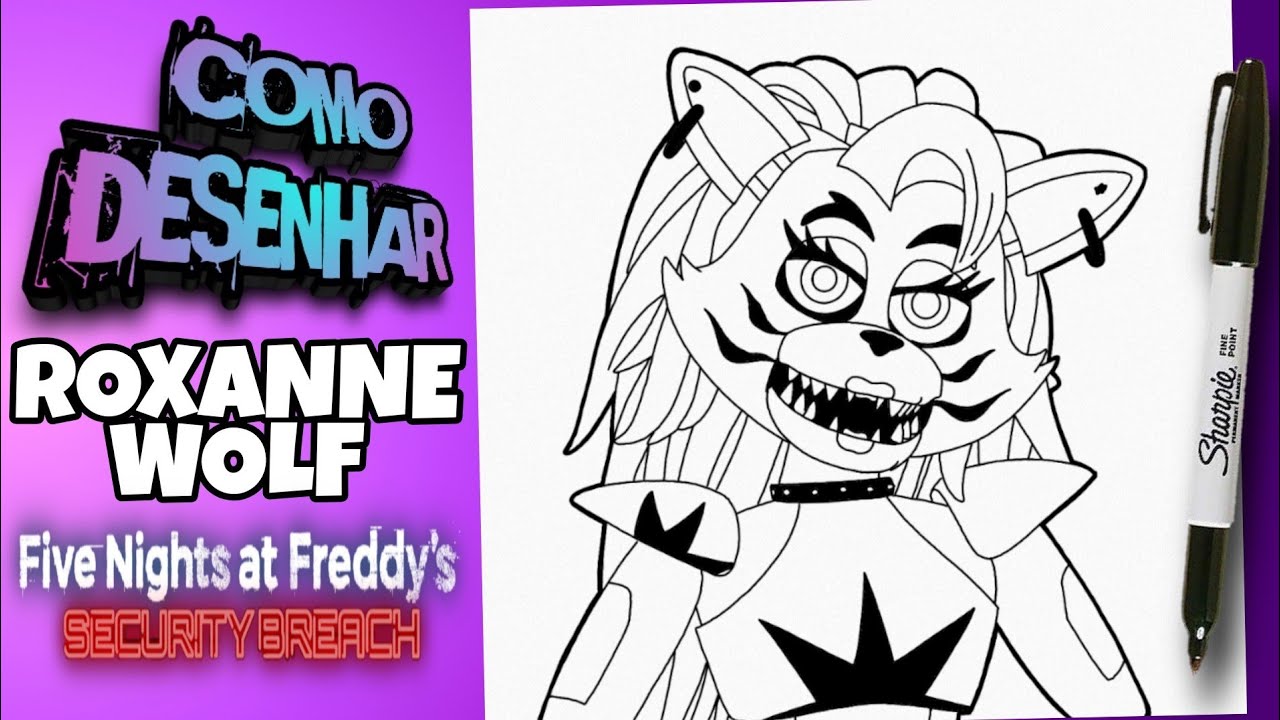 Como desenhar o foxy fnaf 2 - Como desenhar