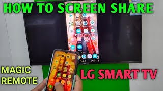 LG TV CONNECT TO PHONE | how to connect screen share on lg smart tv