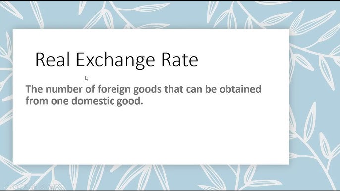 Solved If the real exchange rates between the USD and CAD