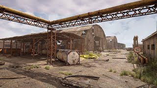 GAME Unreal Engine 5 UE5 GAME VIDEO - ABANDONED FACTORY / Railway industrial zone ( Unreal Engine 4)