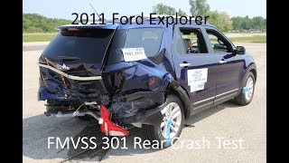 2011-2019 Ford Explorer FMVSS 301 Rear Crash Test (50 Mph)