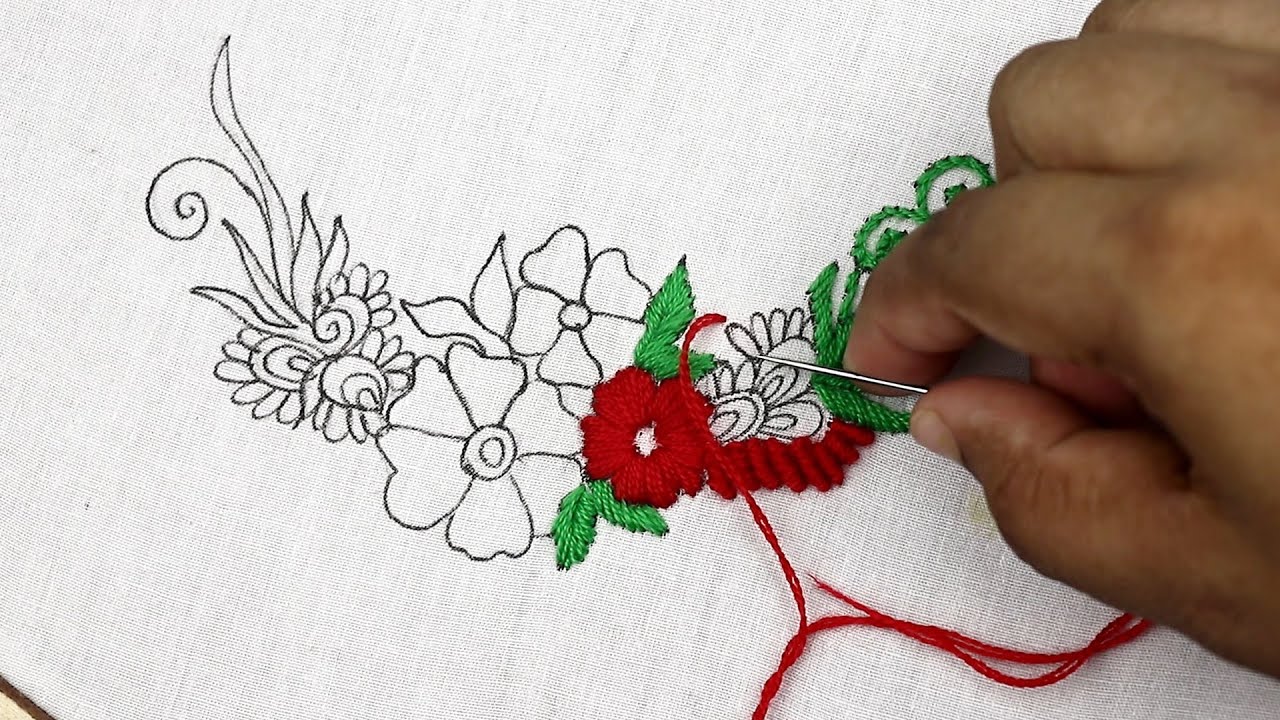Classy hand embroidery border designs - hand embroidery designs ...