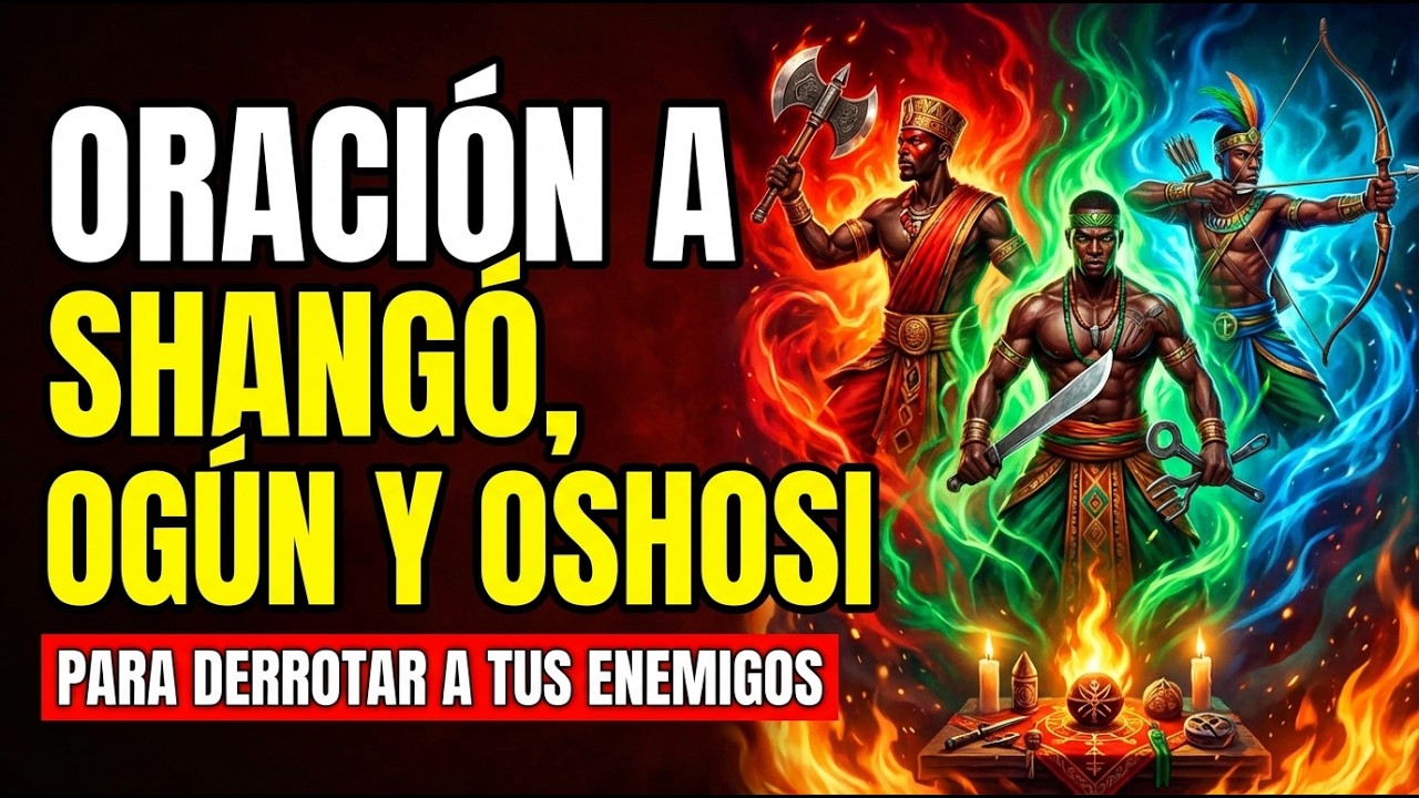 Oración a Shango, Ogún y Oshosi Para Vencer a Tus Enemigos