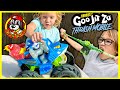 Goo jit zu thrashmobile battle  rescue kids play with goo shifters  transforming monster truck