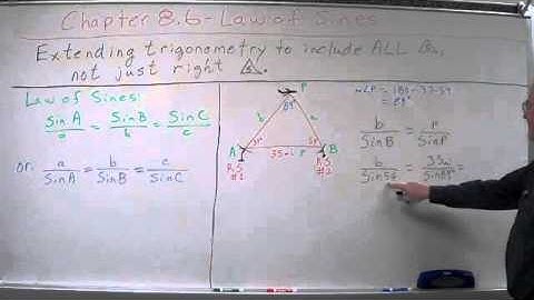 Geometry Chapter 8.6 - Law of Sines - Sample Problem