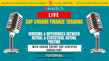 LIVE | Versions & Differences Between Actual & Statistical Actual Posting | SAP S4HANA Finance