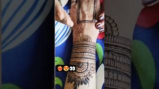 🌿❤️‍🔥easy &amp; latest back hand mehndi design 💗🧿#mehndi #henna #mehandi #bridal #youtubeshorts