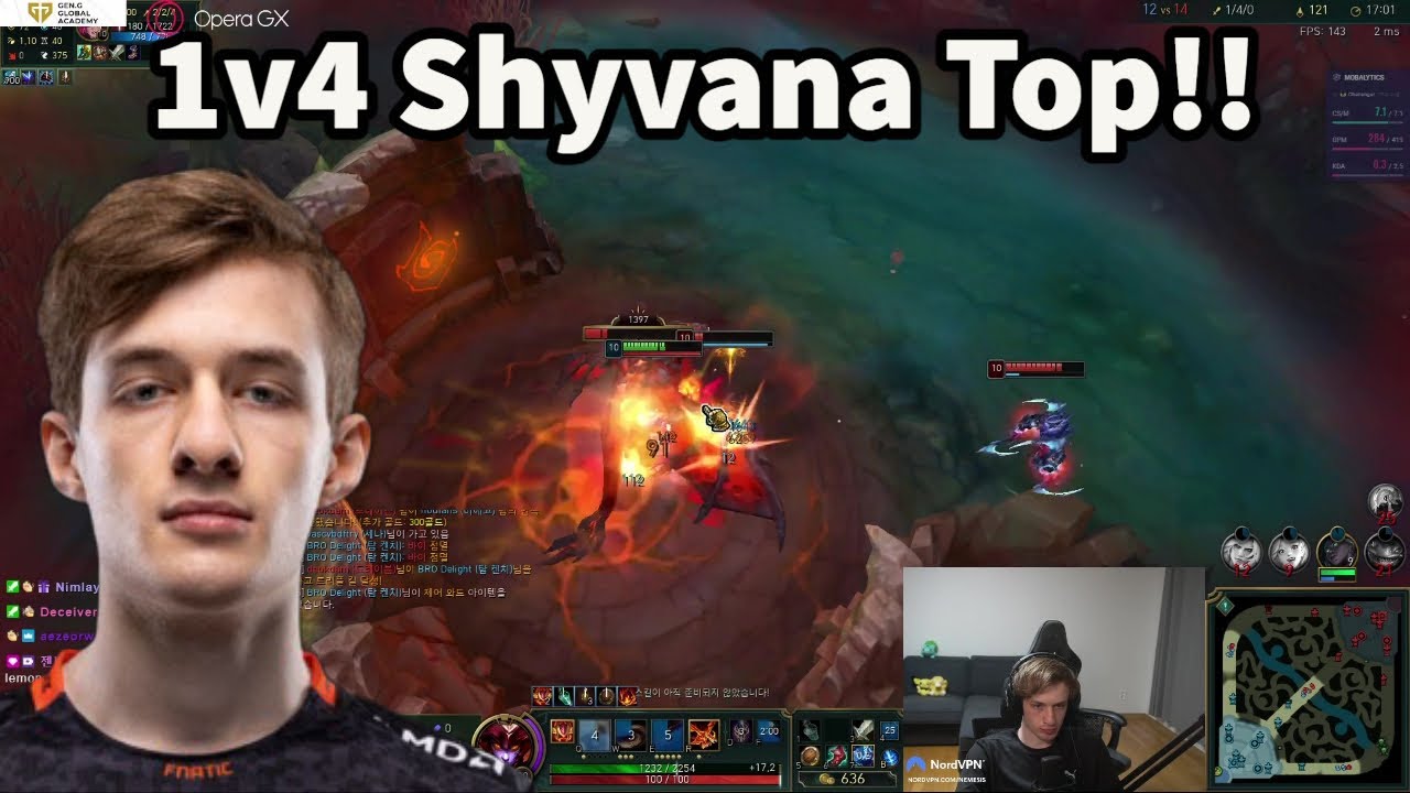 Nemesis Shows How Strong And Easy Shyvana Top Is In Korean SoloQ!!