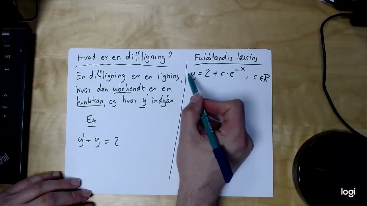 Hvad er en differentialligning?