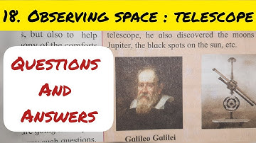 9th Std - Science - Chapter 18 Observing Space : Telescope questions answers exercise - ssc