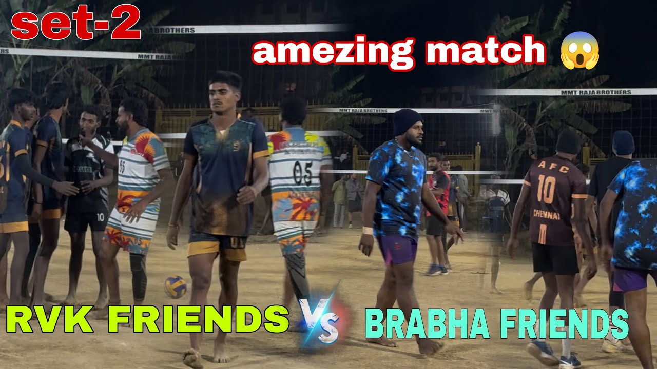 Set-2🔥RVK Friends vs KVC Prabha Brothers😱Amazing Match🤯#viral #volleyball #libero #sports #trending 