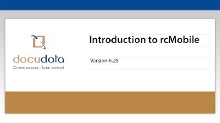 Introduction to rcMobile in EDCRC 6 25   Part 1  deployment