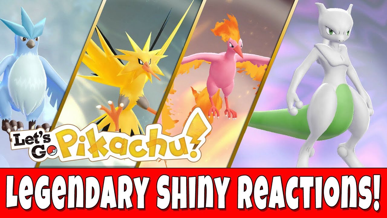 Catching Every Shiny Legendary In Pokemon Let S Go Pikachu Shiny Mewtwo Articuno Moltres Zapdos Youtube