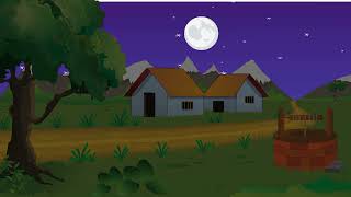 Day-to-night village scene | cartoon animation effect | cartoon sky view vector animation screenshot 3