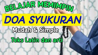 BELAJAR MEMIMPIN DOA SYUKURAN