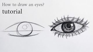 How to draw an eye/eyes easy step by step for beginners Eye drawing easy tutorial with pencil bas