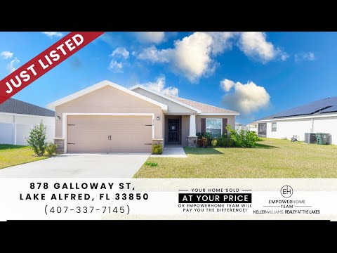 878 Galloway Street, Lake Alfred, FL home video tour