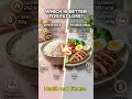 Rice vs Healthy Plate – Calories Truth Revealed! #healthtips #fatlosstips
