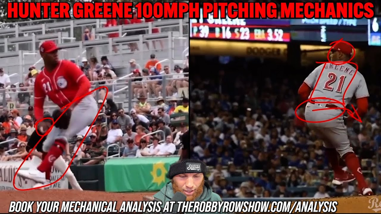 Hunter Greene 100 MPH Drive Leg Mechanics - YouTube