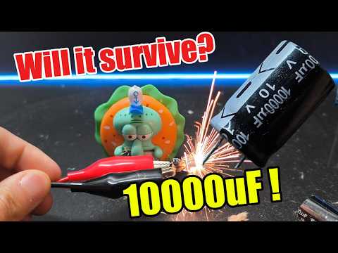Exploding 7 Capacitors at High VOLTS! (Squidward's Worst Nightmare)