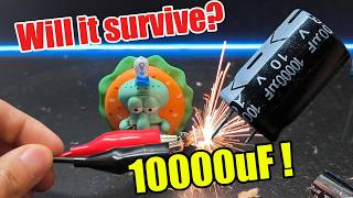 Exploding 7 Capacitors at High VOLTS! (Squidward's Worst Nightmare)