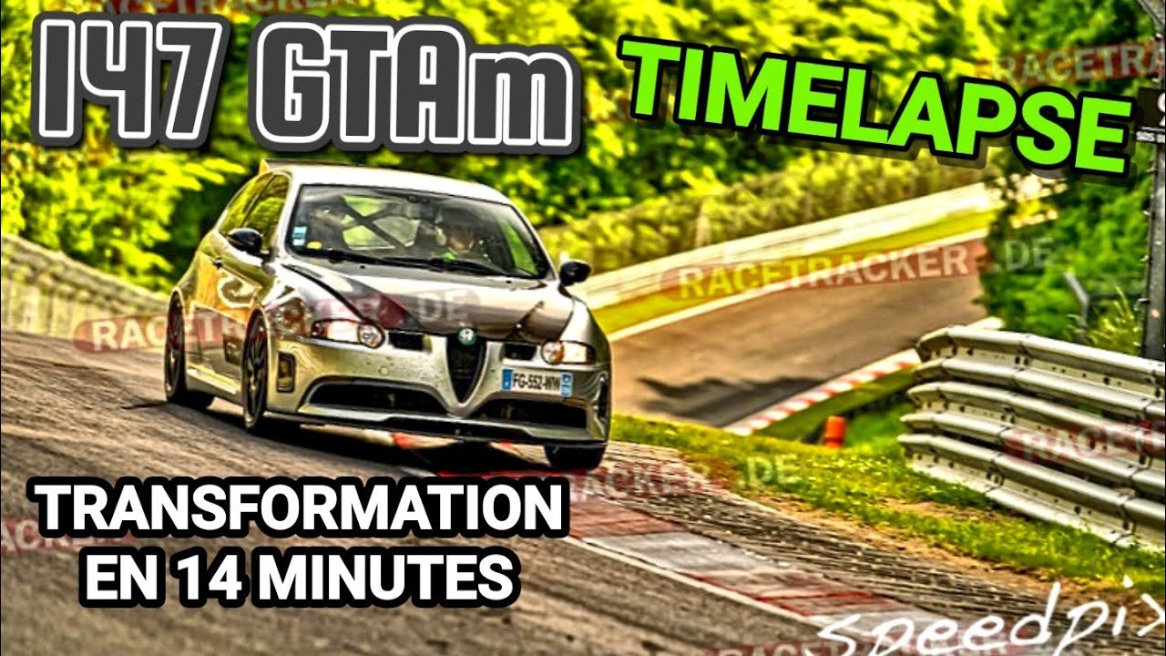 147 GTA TIMELAPSE TRACK CAR BUILD IN 14 MINUTES for NURBURGRING 