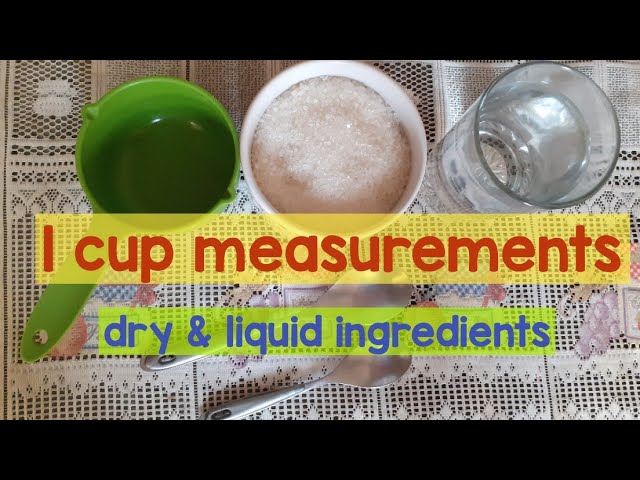 How to Measure without Measuring Cups