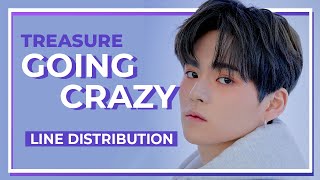 TREASURE - GOING CRAZY Line Distribution (Color Coded)
