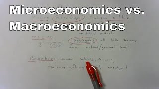 The Difference Between Microeconomics And Macroeconomics Youtube