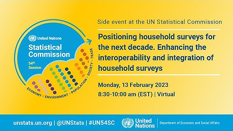 UNSC54 side event: Positioning household surveys for the next decade. Technical Priority 1