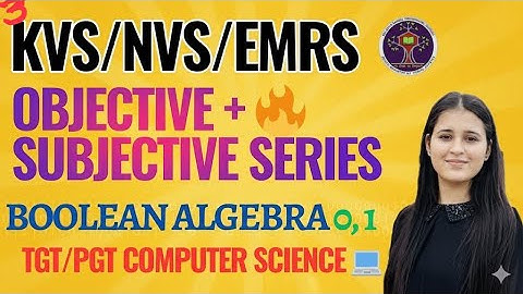 Descriptive + Objective | TGT / PGT Computer Science | Class-3|  EMRS / KVS / NVS | Full Syllabus