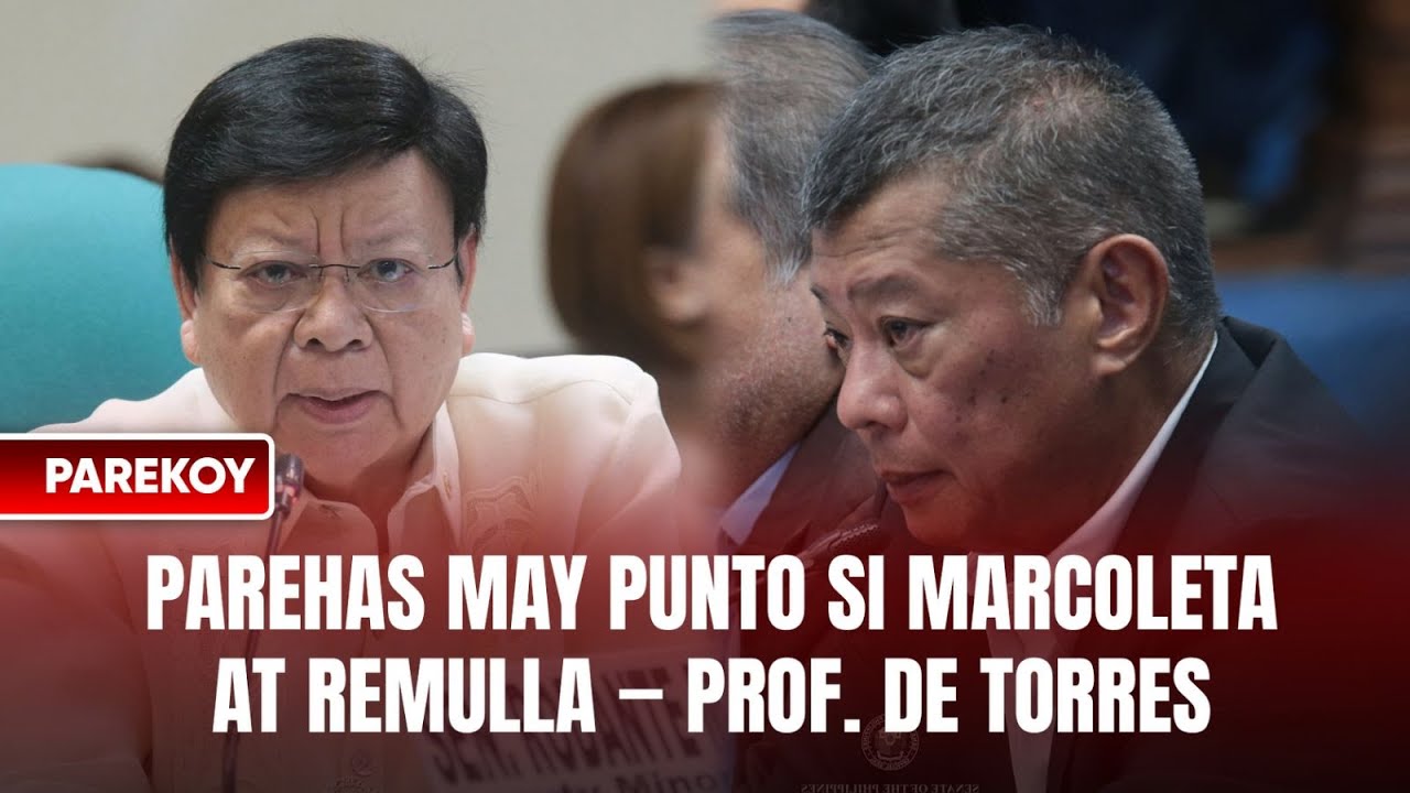 Parehas may punto si Marcoleta at Remulla — Prof. de Torres