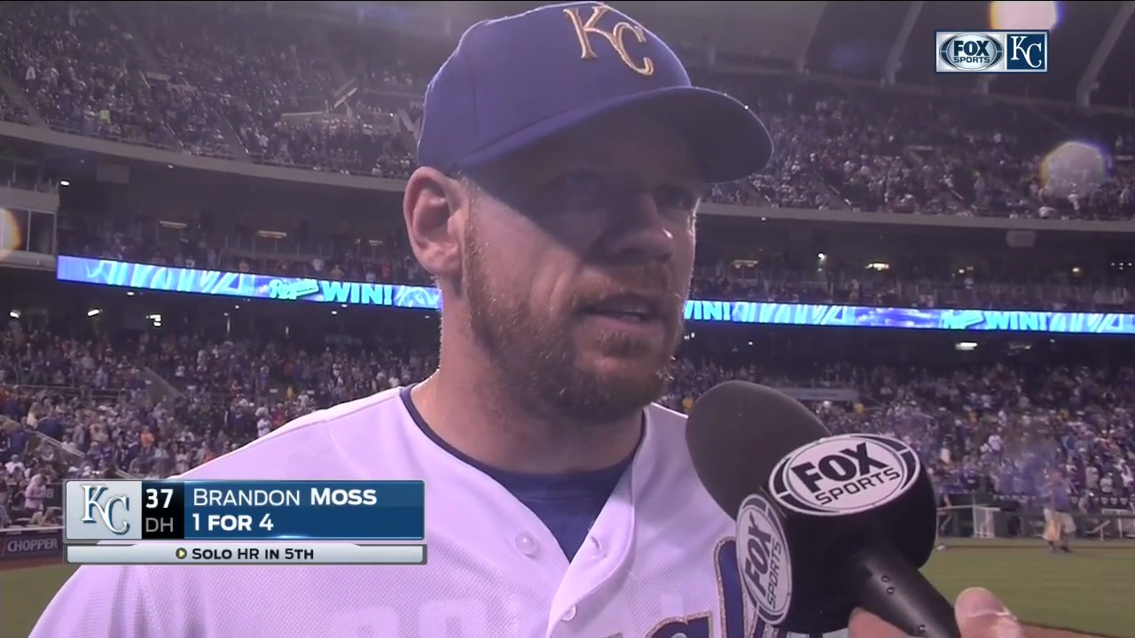 Brandon Moss pokes fun at himself after Royals' win over Orioles