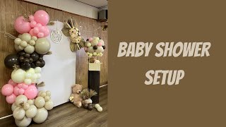 Let’s Decorate: Boho Teddy Bear Baby Shower Setup