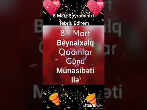 8 mart Qadınlar günü təbrikləri