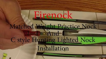 Half moon lighted nock install on crossbow bolt