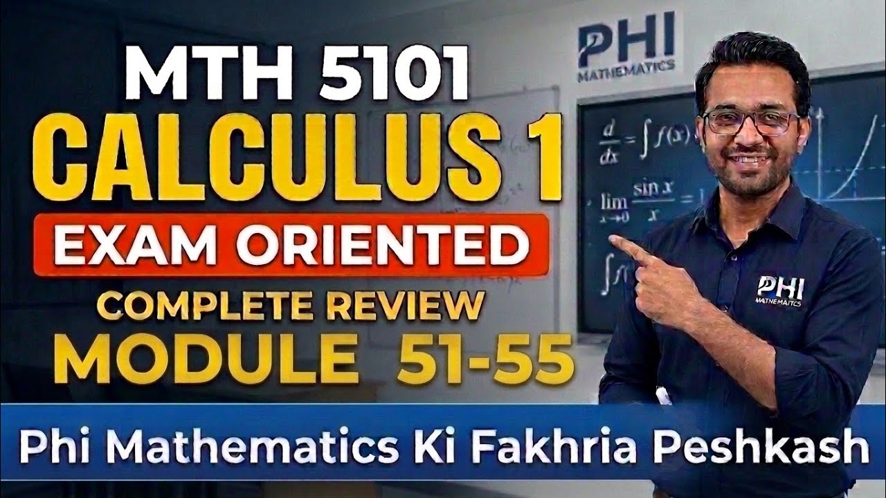 Mth5101 Calculus-1 Short Lecture Module 51 To 55 - YouTube