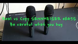 REAL vs COPY SENNHEISER E845S Super Cardioid Vocal Mic Showcase