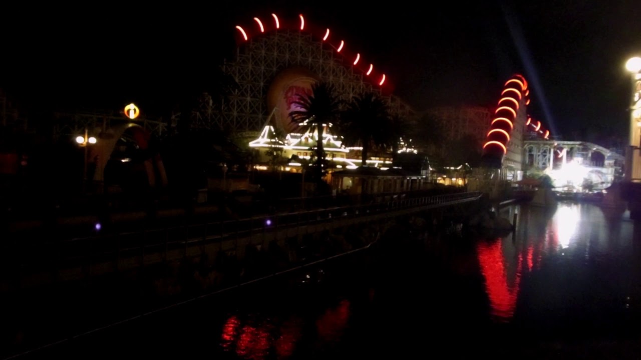 Incredicoaster Testing launch Compilation on 6/16/18 at DCA Pixar Pier at Nighttime new water effect